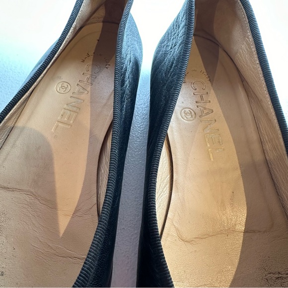 Chanel Ballet Flats w patent leather toe • size 37 - Picture 10 of 14